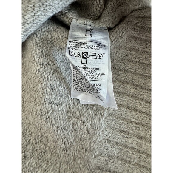 Men’s XXL NWT Old Navy Knit Gray Single Button Classic High Neck Sweater - Picture 6 of 6